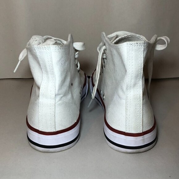 Hi-Top Sneakers Women's Size 6 White High Top Shoes Laces - Picture 6 of 10